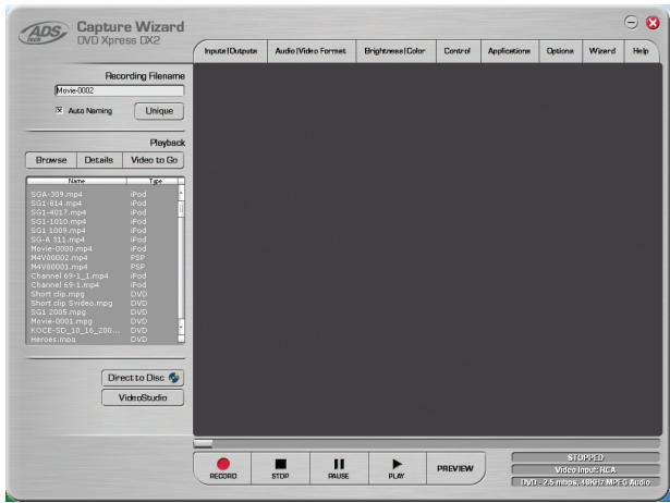 ADS TECH DVD XPRESS DX2 USBAV-714 - Wenn Sie das erstige Mal mit Capture Wizard arbeiten - 1
