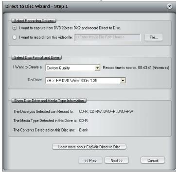 ADS TECH DVD XPRESS DX2 USBAV-714 - DTD Wizard Step 1 - 1