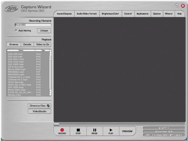 ADS TECH DVD XPRESS DX2 USBAV-714 - Utilisation de l'outil de capture/lecture vidéo capwiz pour la première fois - 1