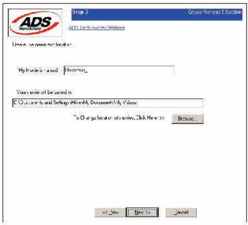 ADS TECH INSTANT DVD 2.0 - Paso cercero: Creación de un nombre de ARCHivo y selección de unaubicaciónde archivo - 1