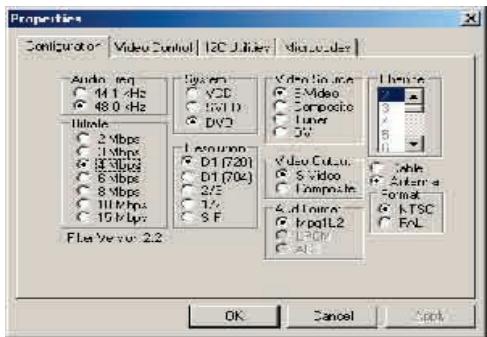 ADS TECH INSTANT DVD 2.0 - Capture settings - 2