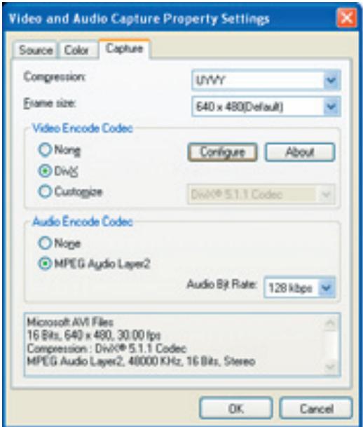 ADS TECH INSTANT VIDEO PCI PTV-390 - Step 2. Adjusting the DivX bitrate: - 1