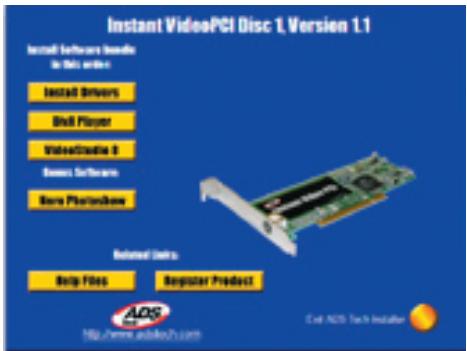 ADS TECH INSTANT VIDEO PCI PTV-390 - Step 2. Driver Installation: - 1