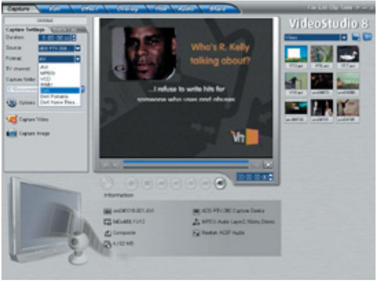 ADS TECH INSTANT VIDEO PCI PTV-390 - Capture en format divx : - 1