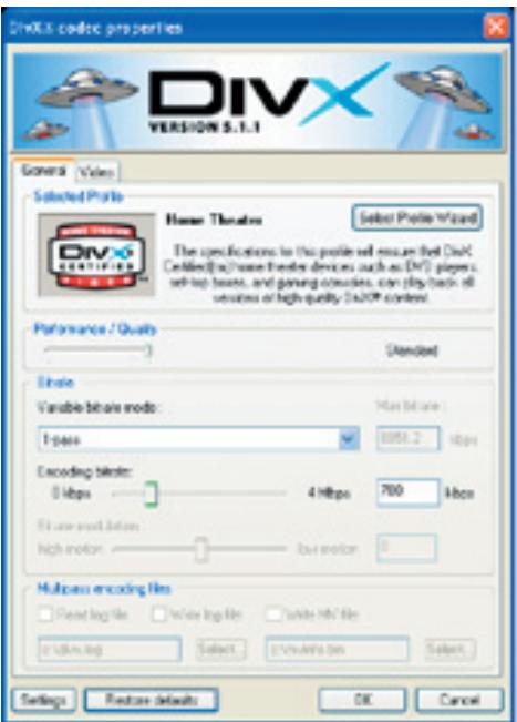 ADS TECH INSTANT VIDEO PCI PTV-390 - Step 2. Adjusting the DivX bitrate: - 2