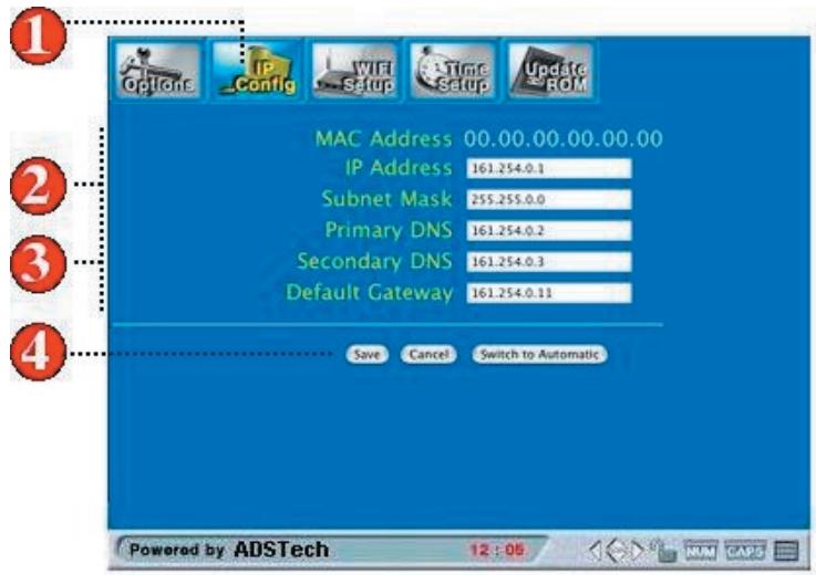 ADS TECH MEDIA-LINK MLX-581 - Page de configuration IP - 1