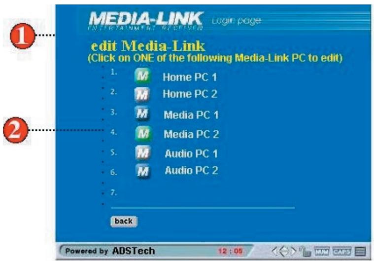 ADS TECH MEDIA-LINK MLX-581 - Comment éditer le serveur media link - 1