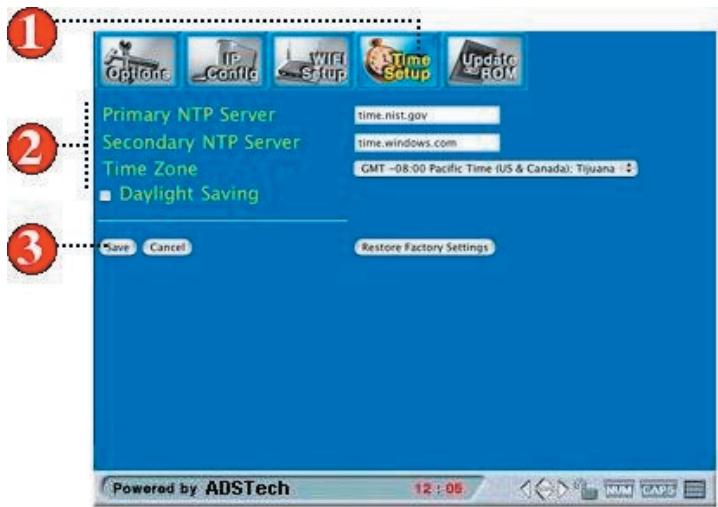 ADS TECH MEDIA-LINK MLX-581 - Time page setup - 1