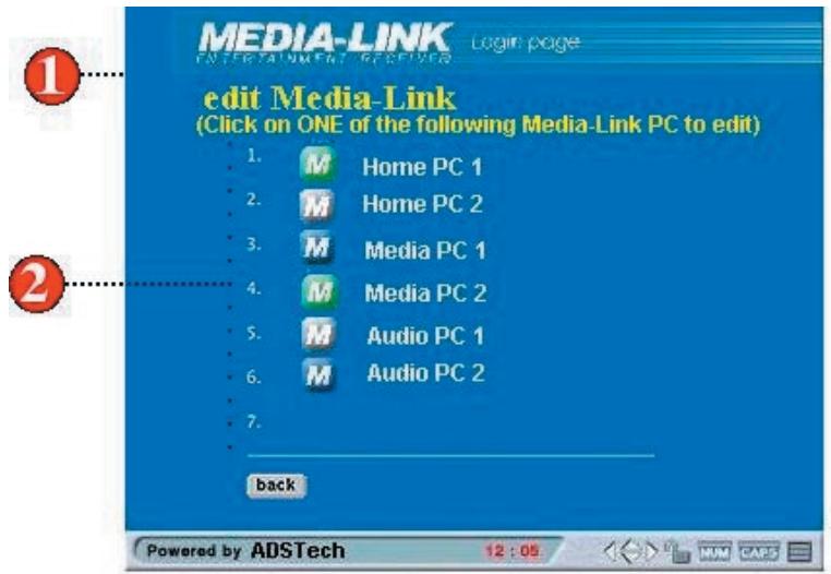 ADS TECH MEDIA-LINK MLX-581 - How to edit Media-Link Server PC - 1