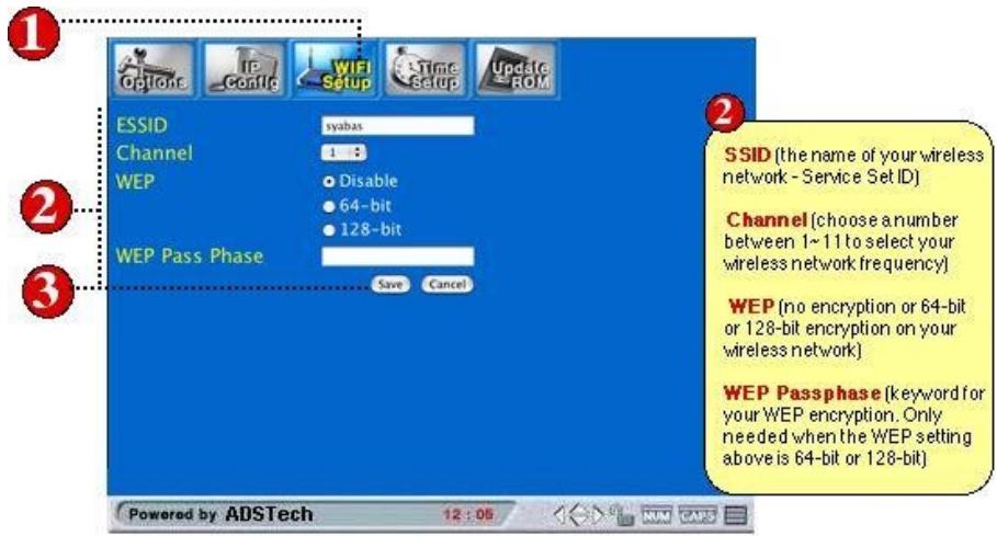 ADS TECH MEDIA-LINK MXL-580 - WIFI page setup - For Wireless Network configurations Simple steps on how to setup your WIFI - 1