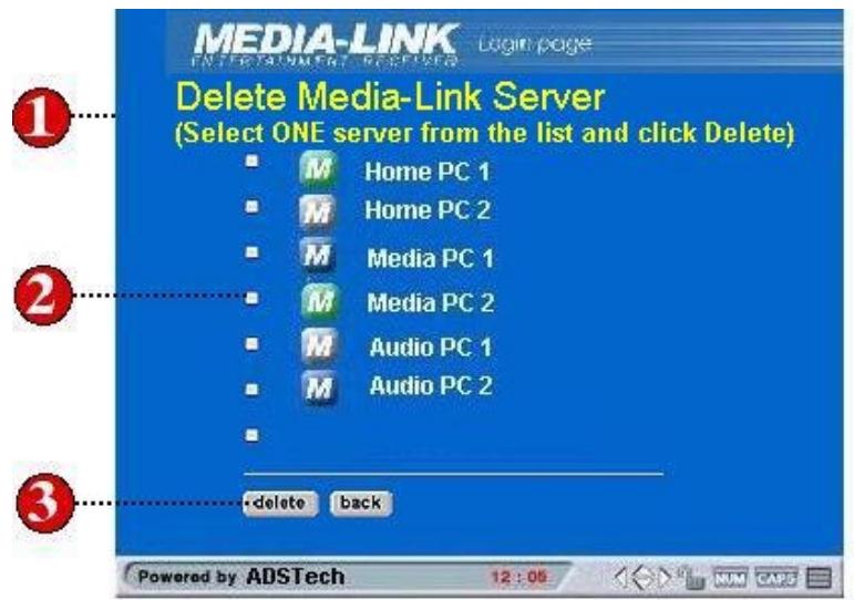 ADS TECH MEDIA-LINK MXL-580 - Comment supprimer d'un PC de serveur de media-link des étapes simples sur la façon de supprimer un PC au logiciel de media-link - 1