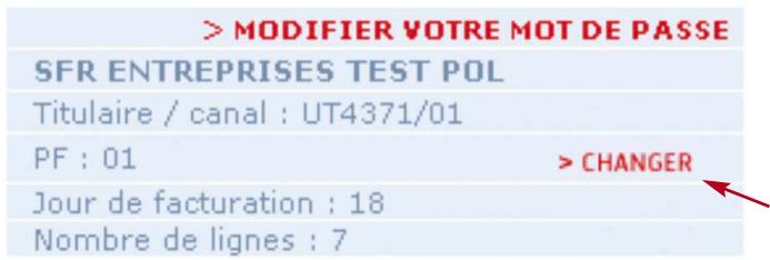 SFR PARC ON LINE - Comment passer d'un point de facturation à un autre sous parc on line? - 1