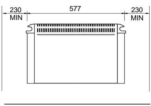 DIMPLEX DXW 330 - Montage, installation, écartements minimaux - 1