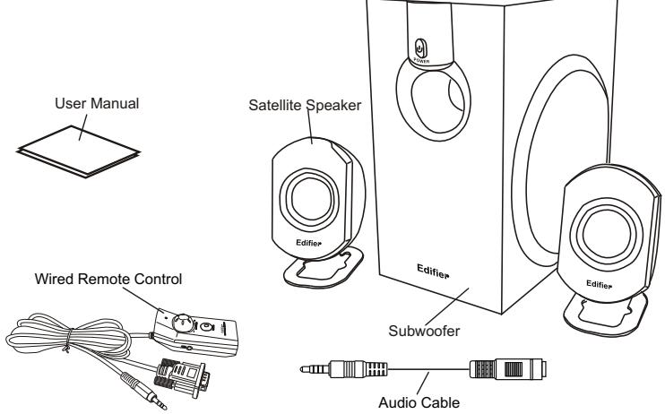 EDIFIER M2300 - M2300 packing list: - 1