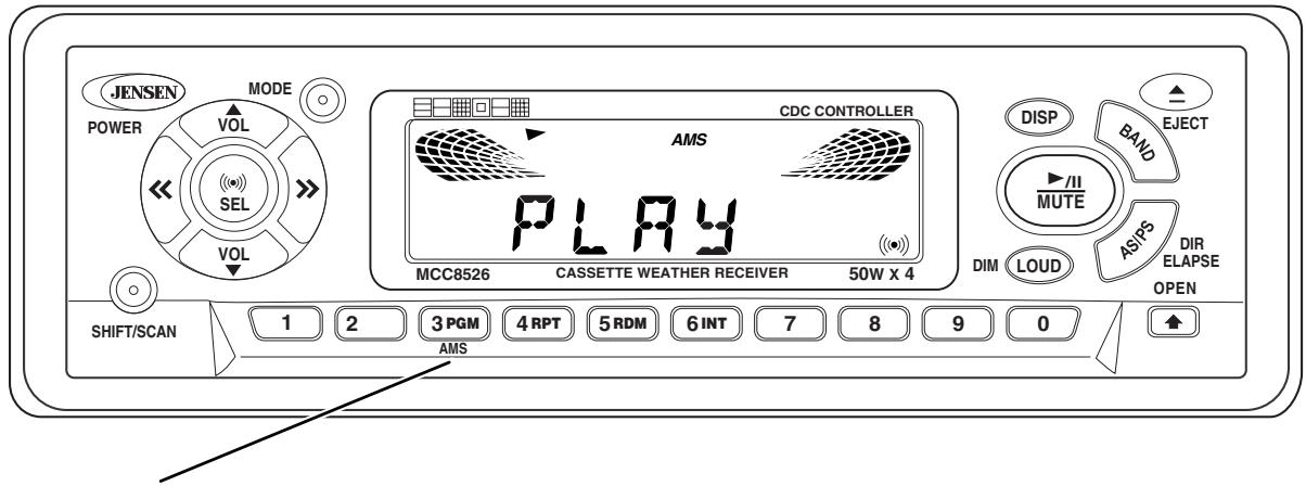 AUDIOVOX MCC8526 - Changer de programme (direction de défillement de la bande) - 1