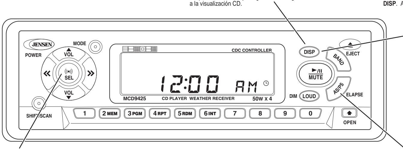 AUDIOVOX MCD9425 - Affichage prioritaire - fréquence (FREQ) - 1