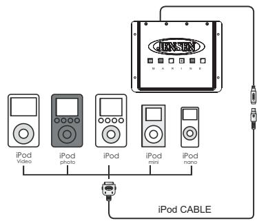 AUDIOVOX MSR2007 - Turning the iPod On/Off - 1