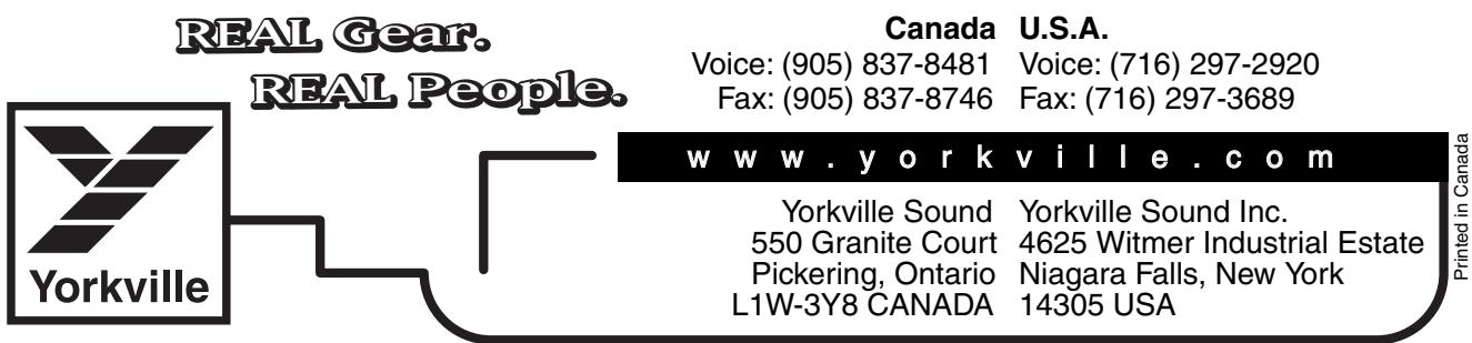 YORKVILLE AP6020 - Branchement de sorties - 5