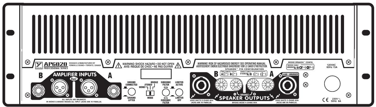 YORKVILLE AP6020 - Specifications - 2