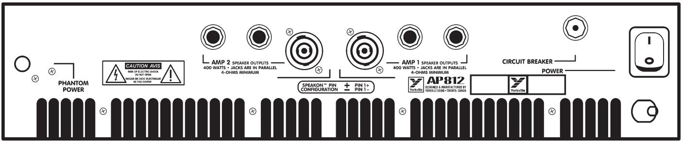 YORKVILLE AP812 - Les raccordements de haut-parleur - 1