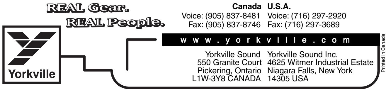 YORKVILLE AP812 - Contrôle de balayage d'égalisateur - 1