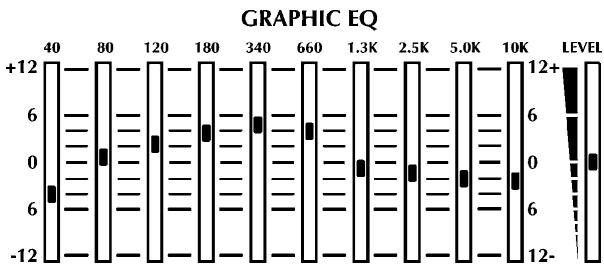 YORKVILLE BASS MASTER 400 - GRAPHIC EQUALIZER SETTINGS - 4