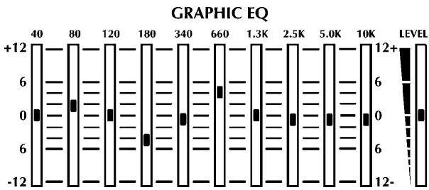 YORKVILLE BASS MASTER 400 - GRAPHIC EQUALIZER SETTINGS - 5