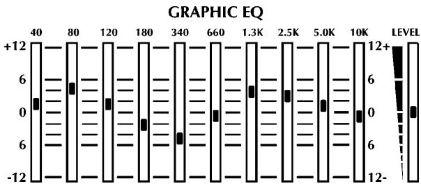 YORKVILLE BASS MASTER 400 - GRAPHIC EQUALIZER SETTINGS - 2