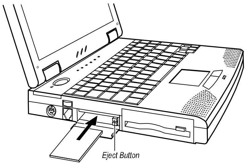 MAXDATA 440T - Eine PC-Karte installmenten - 1