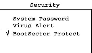 MAXDATA 440T - Menu Security (Sicherheit) - 1