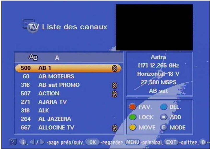 KATHREIN DVR UFD 554S - Recherche alphabétique de chaînes - 2