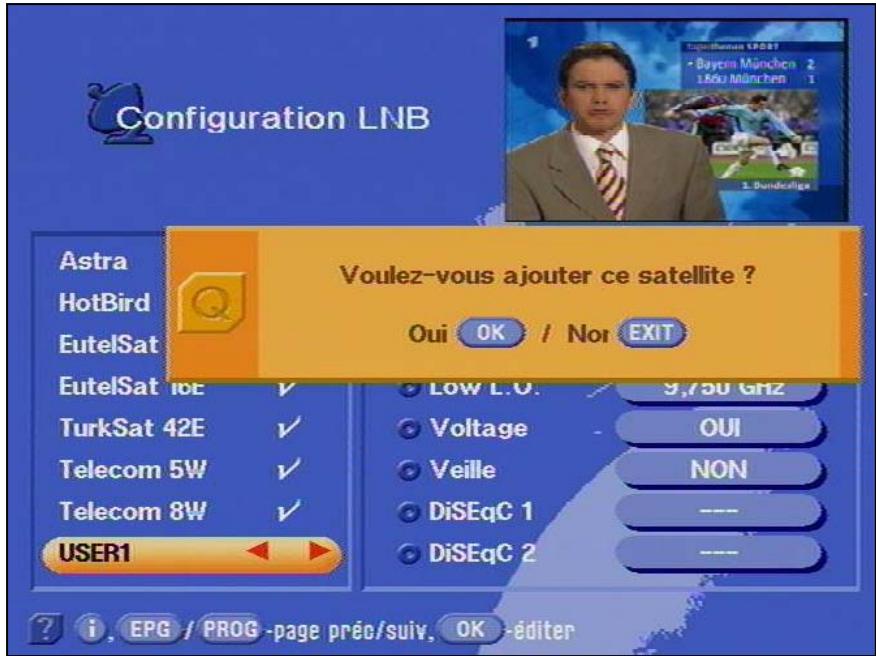 KATHREIN DVR UFD 554S - Configurer un satellite - 2