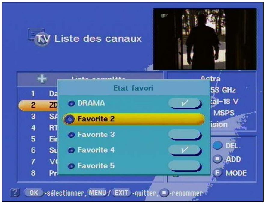 KATHREIN DVR UFD 554S - Chaînes préférences - 6