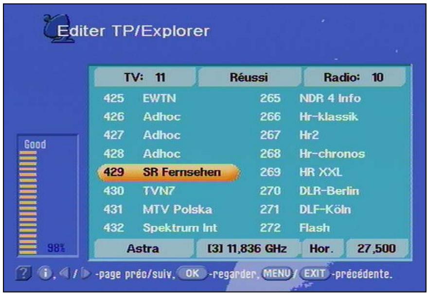 KATHREIN DVR UFD 554S - Choix d'un transpondeur - 3