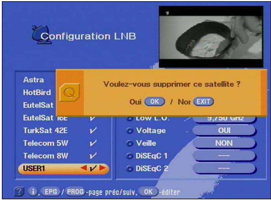 KATHREIN DVR UFD 558 - Supprimer un satellite - 1