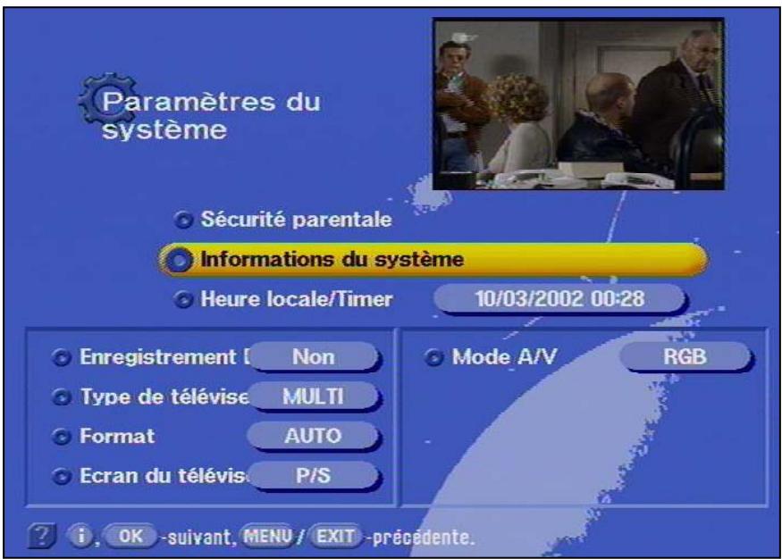 KATHREIN DVR UFD 558 - Paramètres du système - 1