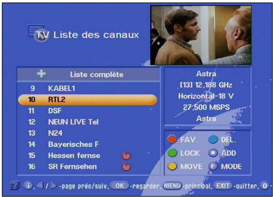 KATHREIN DVR UFD 558 - Sélection d'une chaîne TV - 4