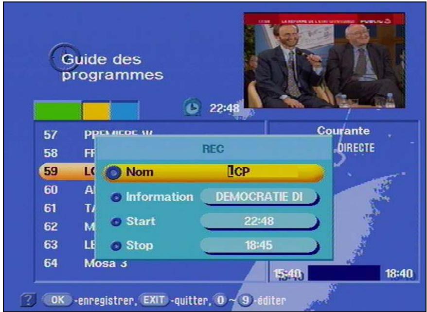 KATHREIN DVR UFD 558 - Enregistrement immédiat (otr/one touch recording) - 1