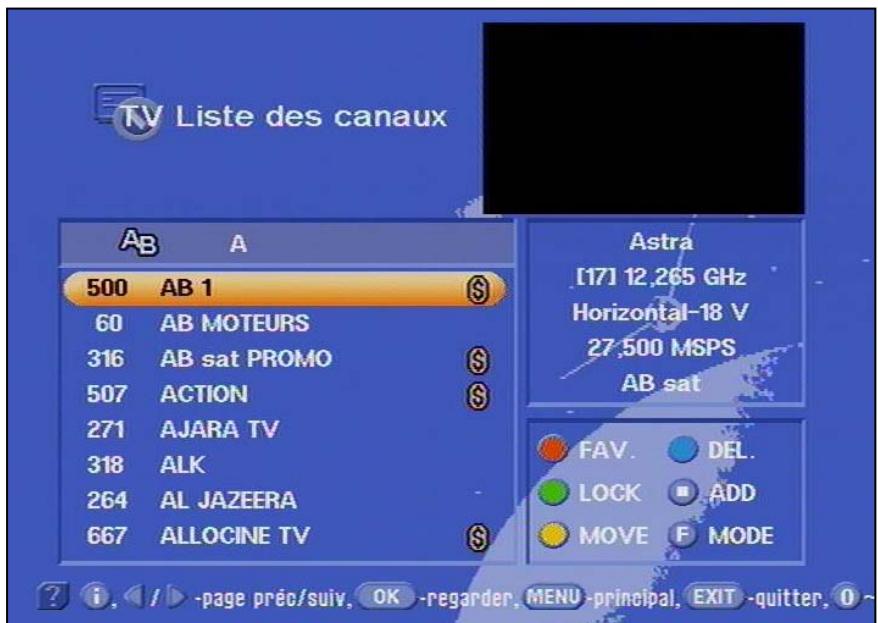 KATHREIN DVR UFD 558 - Recherche alphabétique de chaînes - 2