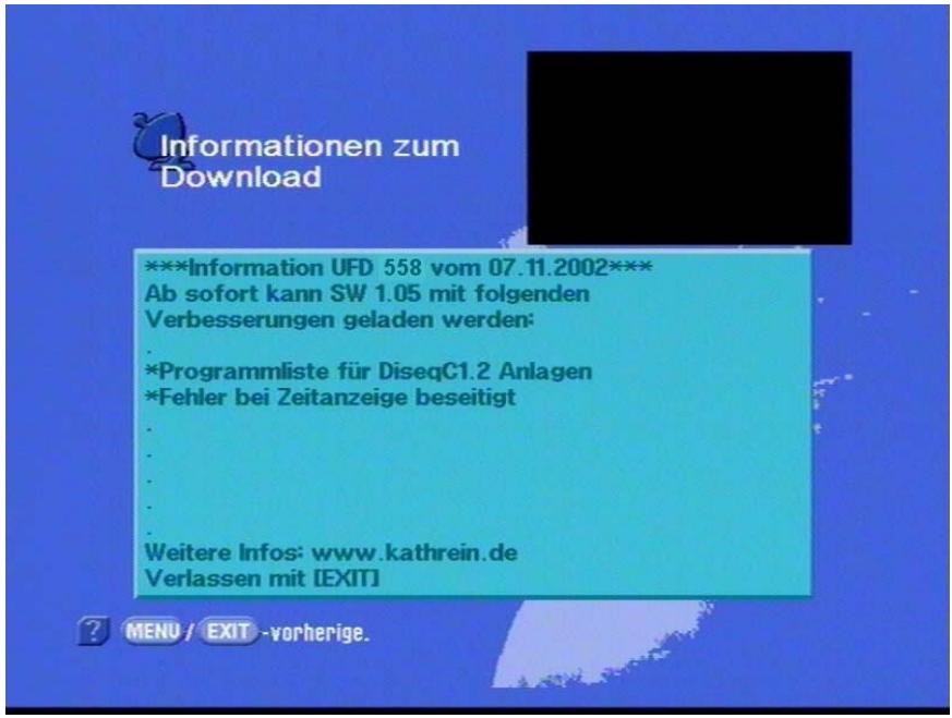 KATHREIN DVR UFD 558 - Mise à jour du logiciel et des listes de chaînes - 2