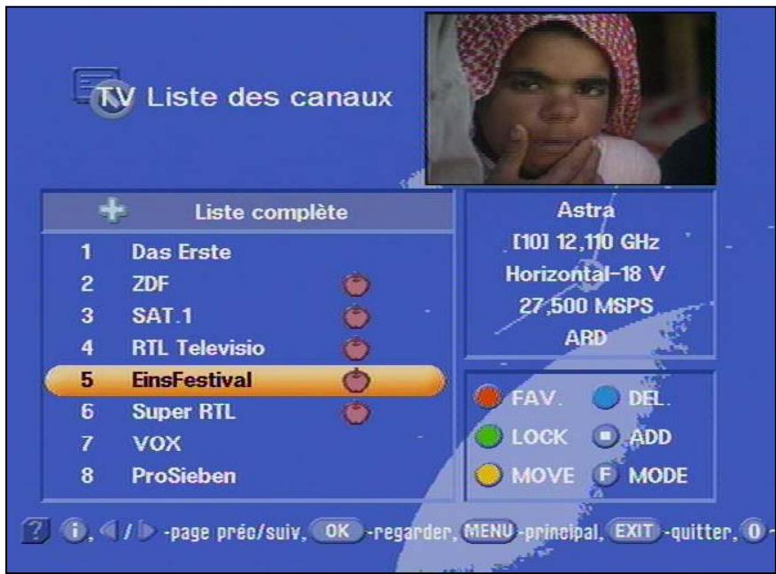 KATHREIN DVR UFD 558 - Chaînes préférées - 1