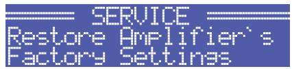 ELECTRO-VOICE TG-5 - Structure of the CONFIG/SERVICE menu - 1