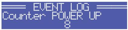 ELECTRO-VOICE TG-5 - Structure of the CONFIG/EVENT LOG menu - 1