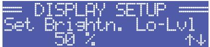 ELECTRO-VOICE TG-5 - Structure of the CONFIG/DISPLAY SETUP menu - 5