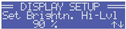 ELECTRO-VOICE TG-5 - Structure of the CONFIG/DISPLAY SETUP menu - 4