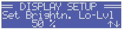 ELECTRO-VOICE TG-7 - Structure of the CONFIG/DISPLAY SETUP menu - 5
