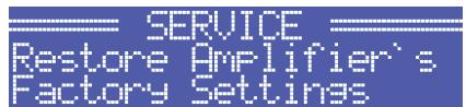ELECTRO-VOICE TG-7 - Menüstruktur CONFIG.SERVICE - 1
