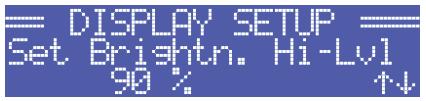 ELECTRO-VOICE TG-7 - Structure of the CONFIG/DISPLAY SETUP menu - 4