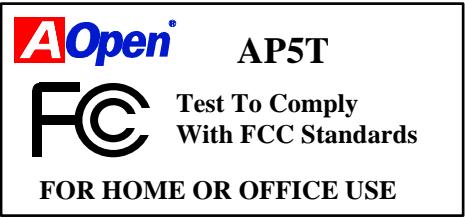 AOPEN AP5TAQ - Q: What is FCC DoC (Declaration of Conformity)? - 1