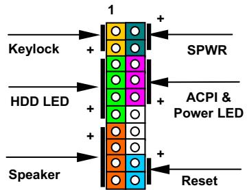 AOPEN MX3S - LED de RAM de mise sous tension &amp; LED clignotant - 3